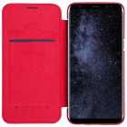 Prabangus „Nillkin“ Qin serijos raudonas odinis atverčiamas Samsung Galaxy S8+ (G955)