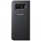 Samsung Galaxy S8+ (G955) originalus Clear View Standing Cover atverčiamas juodas dėklas