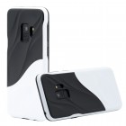 „3D“ Wave Pattern Samsung Galaxy S9 (G960) baltai juodas kieto silikono (TPU) ir plastiko dėklas