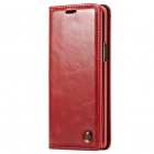 Samsung Galaxy S9 (G960) „CaseMe“ solidus atverčiamas raudonas odinis dėklas - knygutė