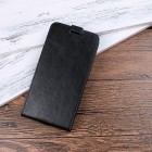 Samsung Galaxy S9 (G960) klasikinis vertikaliai atverčiamas juodas odinis dėklas