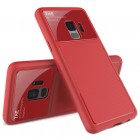 „Lenuo“ Lens Samsung Galaxy S9 (G960) raudonas kieto silikono dėklas