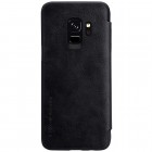 Prabangus „Nillkin“ Qin serijos juodas odinis atverčiamas Samsung Galaxy S9 (G960)