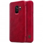 Prabangus „Nillkin“ Qin serijos raudonas odinis atverčiamas Samsung Galaxy S9 (G960)