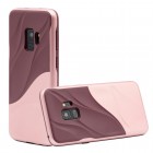 „3D“ Wave Pattern Samsung Galaxy S9 (G960) bordo kieto silikono (TPU) ir plastiko dėklas