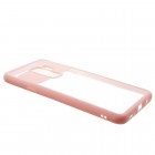 Samsung Galaxy S9+ (G965) skaidrus rožinės spalvos apvadais kieto silikono (TPU) dėklas