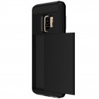„Sliding“ Card Holder Samsung Galaxy S9 (G960) juodas kieto silikono dėklas