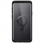„Spigen“ Thin Fit 360 plastikinis Samsung Galaxy S9 (G960) telefonams juodas dėklas - nugarėlė + apsauginis ekrano stiklas