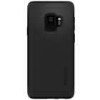 „Spigen“ Thin Fit 360 plastikinis Samsung Galaxy S9 (G960) telefonams juodas dėklas - nugarėlė + apsauginis ekrano stiklas