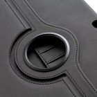 Atverčiamas juodas Samsung Galaxy Tab 3 10.1 P5200 dėklas (dėkliukas) - piniginė, sukiojamas 360°