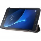 Samsung Galaxy Tab A 7.0 2016 (T280, T285) atverčiamas juodas odinis dėklas - knygutė