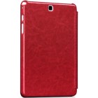 Prabangus „HOCO“ Retro Crystal serijos odinis atverčiamas raudonas Samsung Galaxy Tab A 9.7 (T555, T550) dėklas