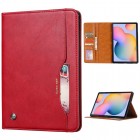 Prabangus „Comma“ odinis atverčiamas raudonas Samsung Galaxy Tab A7 10.4 2020 (T505,T500) dėklas