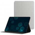 Samsung Galaxy Tab A8 10.5 2021 (X200, X205) Bi-fold atverčiamas švieiai pilkas odinis dėklas - knygutė