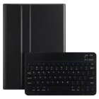 Samsung Galaxy Tab A8 10.5 2021 (X200, X205) atverčiamas juodas odinis dėklas su bluetooth belaide klaviatūra