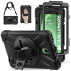 Samsung Galaxy Tab Active 3 8.0" (T575, T570, SM-X306B) sustiprintos apsaugos dėklas - juodas - nugarėlė