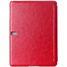 Samsung Galaxy Tab S 10.5 (T805, T800) atverčiamas raudonas odinis dėklas - knygutė