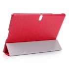 Samsung Galaxy Tab S 10.5 (T805, T800) atverčiamas raudonas odinis dėklas - knygutė