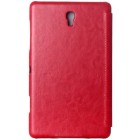 Samsung Galaxy Tab S 8.4 (T705, T700) atverčiamas raudonas odinis dėklas - knygutė