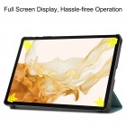 Samsung Galaxy Tab S10+, S9+, S9 FE+ atverčiamas žalias odinis dėklas (sulankstomas)