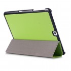 Samsung Galaxy Tab S2 9,7 (T815, T810) atverčiamas žalias odinis dėklas - knygutė (sulankstomas)