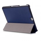 Samsung Galaxy Tab S2 9,7 (T815, T810) atverčiamas mėlynas odinis dėklas - knygutė (sulankstomas)