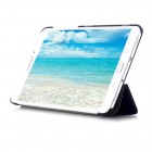 Samsung Galaxy Tab S2 8.0 (T715, T710) atverčiamas juodas odinis dėklas - knygutė (sulankstomas)