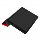 Samsung Galaxy Tab S3 9,7 (T820, T825) atverčiamas raudonas odinis dėklas - knygutė (sulankstomas)