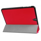 Samsung Galaxy Tab S3 9,7 (T820, T825) atverčiamas raudonas odinis dėklas - knygutė (sulankstomas)