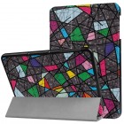 Samsung Galaxy Tab S3 9,7 (T820, T825) atverčiamas spalvotas, pilkas odinis dėklas - knygutė (sulankstomas)