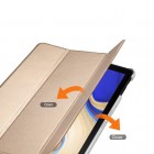 Samsung Galaxy Tab S4 10.5 (T835, T830) atverčiamas auksinis odinis dėklas - knygutė (sulankstomas)