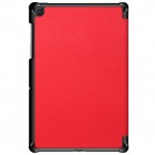 Samsung Galaxy Tab S5e (T720, T725) atverčiamas raudonas odinis dėklas - knygutė (sulankstomas)