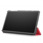 Samsung Galaxy Tab S5e (T720, T725) atverčiamas raudonas odinis dėklas - knygutė (sulankstomas)