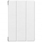 Samsung Galaxy Tab S6 10,5 T865 (T860) atverčiamas baltas odinis dėklas - knygutė (sulankstomas)