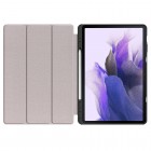 Samsung Galaxy Tab S7 FE (T736B,T730) atverčiamas juodas odinis dėklas - knygutė su vieta liestukui