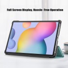 Samsung Galaxy Tab S7 FE 12.4", S7+ 12.4" (T976) atverčiamas žalias odinis dėklas - knygutė (sulankstomas)