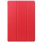 Samsung Galaxy Tab S7 FE 12.4", S7+ 12.4" (T976) atverčiamas raudonas odinis dėklas - knygutė (sulankstomas)