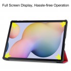 Samsung Galaxy Tab S7 FE 12.4", S7+ 12.4" (T976) atverčiamas raudonas odinis dėklas - knygutė (sulankstomas)