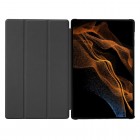 Samsung Galaxy Tab S10 Ultra, S9 Ultra, S8 Ultra atverčiamas raudonas odinis dėklas - knygutė (sulankstomas)