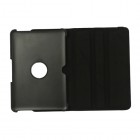 Atverčiamas juodas odinis Samsung Galaxy Tab 2 10.1 P5100 (P5110) dėklas (dėkliukas), sukiojamas 360°