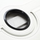 Atverčiamas baltas odinis Samsung Galaxy Tab 3 10.1 P5200 (P5210) dėklas (dėkliukas), sukiojamas 360°