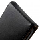 Samsung Galaxy Trend 2 G313 klasikinis vertikaliai atverčiamas juodas odinis dėklas
