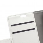 Samsung Galaxy Trend 2 Lite (G318) atverčiamas baltas odinis dėklas - piniginė