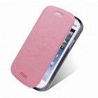 „Mofi“ Rui serijos Samsung Galaxy Trend Lite S7390 (S7392) rožinis odinis atverčiamas dėklas
