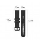 Išmaniojo laikrodžio (Samsung Galaxy Watch 4 / 5, Garmin) kieto silikono (TPU) juoda apyrankė