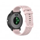 Išmaniojo laikrodžio (Samsung Galaxy Watch 4 / 5, Garmin) kieto silikono (TPU) šviesiai rožinė apyrankė