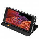 „Dux Ducis“ Skin serijos Samsung Galaxy Xcover 5 (G525) juodas odinis atverčiamas dėklas