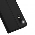 „Dux Ducis“ Skin serijos Samsung Galaxy XCover Pro (G715) juodas odinis atverčiamas dėklas