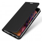 „Dux Ducis“ Skin serijos Samsung Galaxy XCover Pro (G715) juodas odinis atverčiamas dėklas