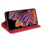 Samsung Galaxy XCover Pro (G715) „Split“ raudonas odinis atverčiamas dėklas - knygutė
